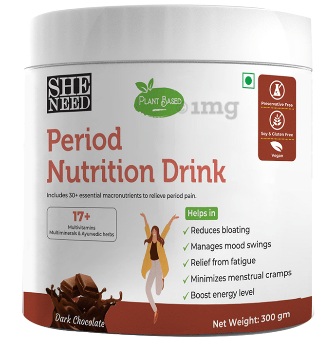 SheNeed Plant Based Period Nutrition Drink Dark Chocolate