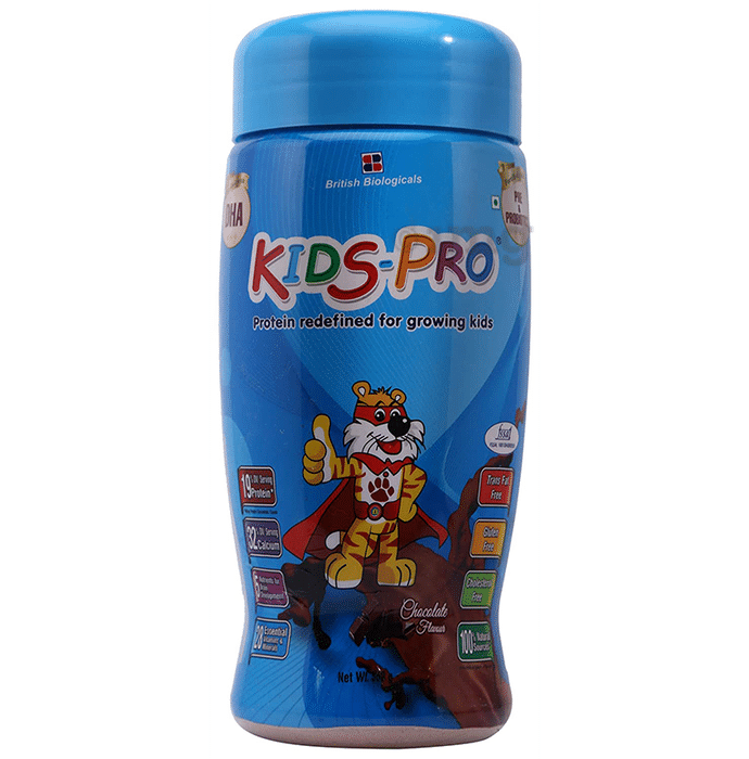 Kids-Pro Protein with DHA, Pre & Probiotics | For Growing Children | Flavour Chocolate Powder