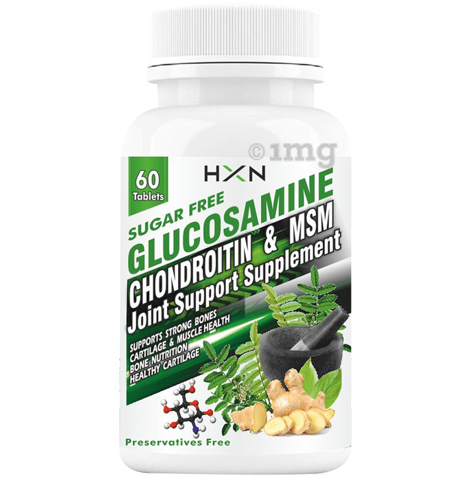 HXN Glucosamine Chondrotin & Msm Joint Support Supplement Tablet Sugar Free