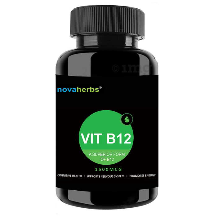 Novaherbs Vit B12 1500mcg for Energy, Brain & Nervous System Support | Tablet