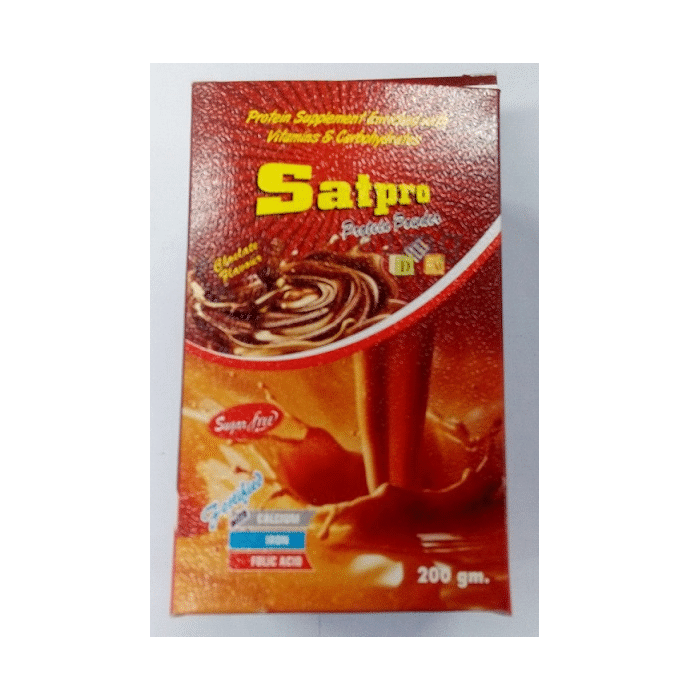 Satpro Protein with Calcium, Iron & Folic Acid | Sugar Free | Flavour Powder Chocolate