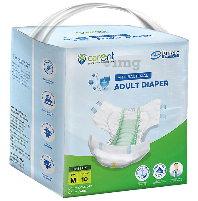 Carent Anti Bacterial Adult Diaper (10 Each) Medium