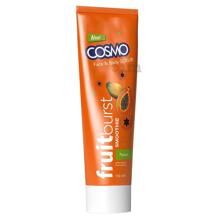 Cosmo Fruit Burst Smoothie Face & Body Scrub Papaya