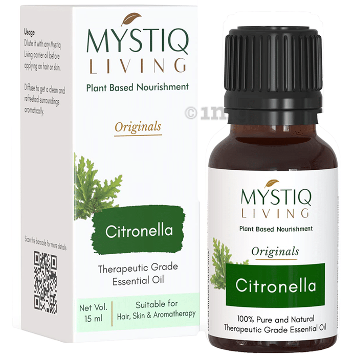 Mystiq Living Citronella Essential Oil 100% Pure Therapeutic Grade