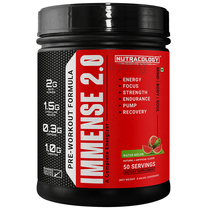 Nutracology Immense 2.0 Pre-Workout Formula Watermelon