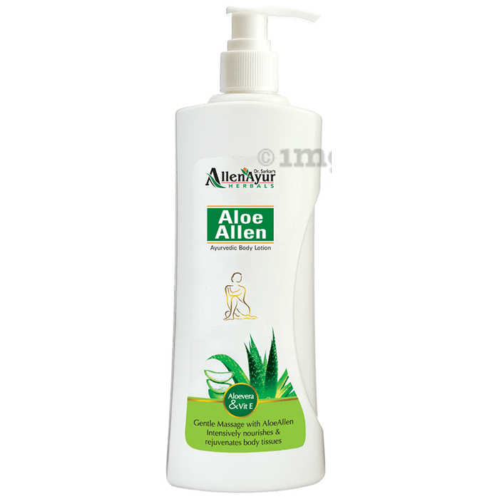 Dr. Sarkar's Allen Ayur Herbals Aloe Allen Ayurvedic Body Lotion (300ml Each) Aloevera & Vit E
