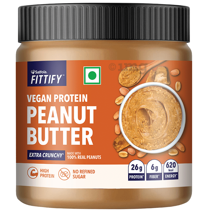 Saffola Fittify Vegan Protein Peanut Butter Extra Crunchy