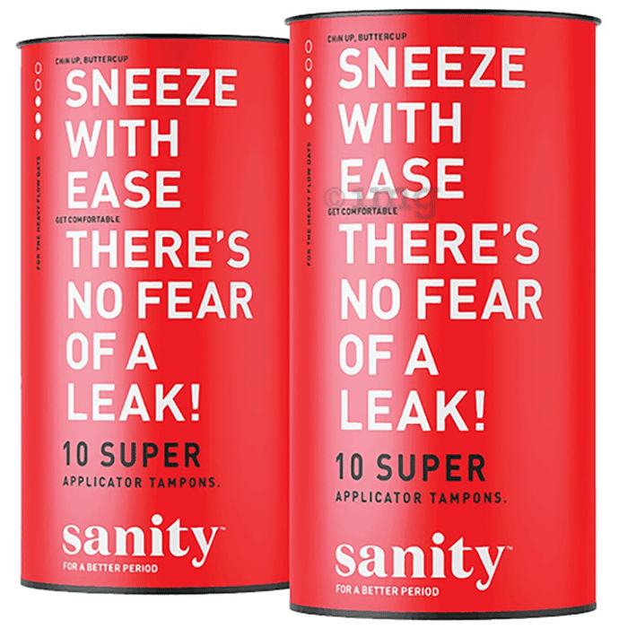 Sanity Super Applicator Tampons (10 Each)
