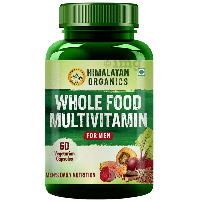 Himalayan Organics Whole Food Multivitamin for Men | Vegetarian Capsule for Energy & Metabolism