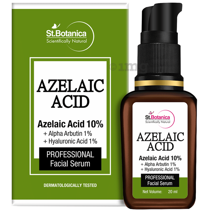 St.Botanica Azelaic Acid 10% + Alpha Arbutin 1% + Hyaluronic Acid 1% Professional Facial Serum