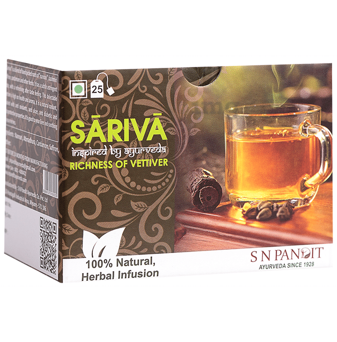 S N Pandit Ayurveda Sariva Tea Bag  (1.5gm Each) Richness Of Vettiver