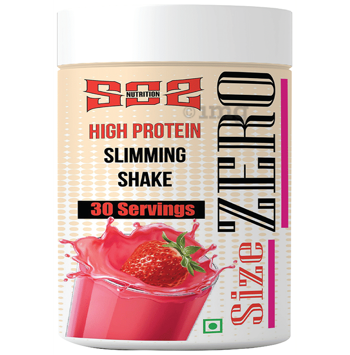 SOS Nutrition Size Zero High Protein Slimming Shake for Women Strawberry Cream