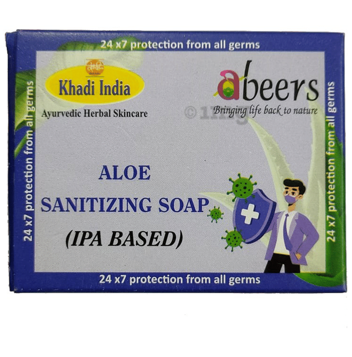 Khadi India Abeers IPA Based Sanitizing Soap Aloe