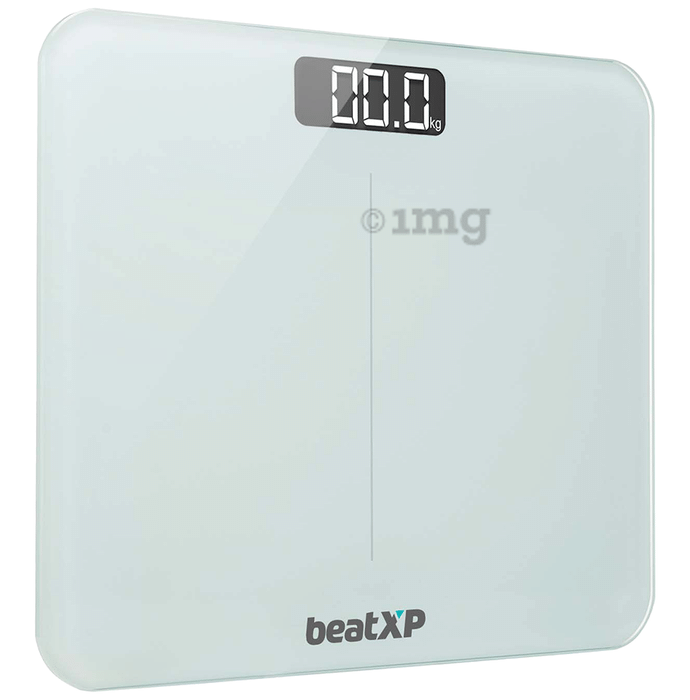beatXP Gravity Elite Digital Weighing Scale with Backlit LCD Panel White
