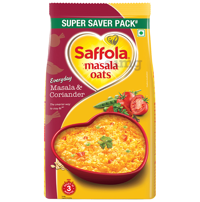 Saffola Masala Oats with High Fibre & Protein | Flavour Masala & Coriander