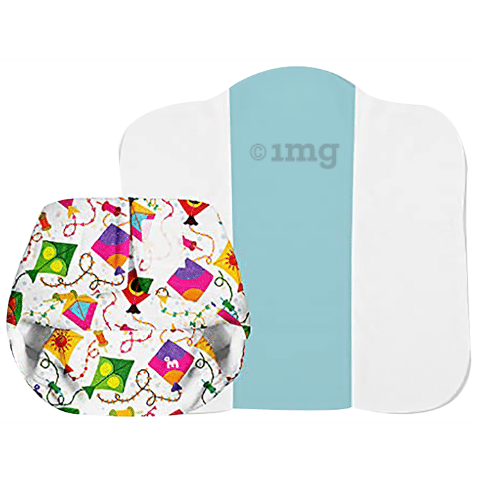 Superbottoms Coloured Skies Newborn UNO Cloth diaper+1 Dry Feel Pad