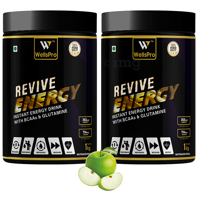WellsPro Revive Instant Energy Drink (1kg Each) Green Apple
