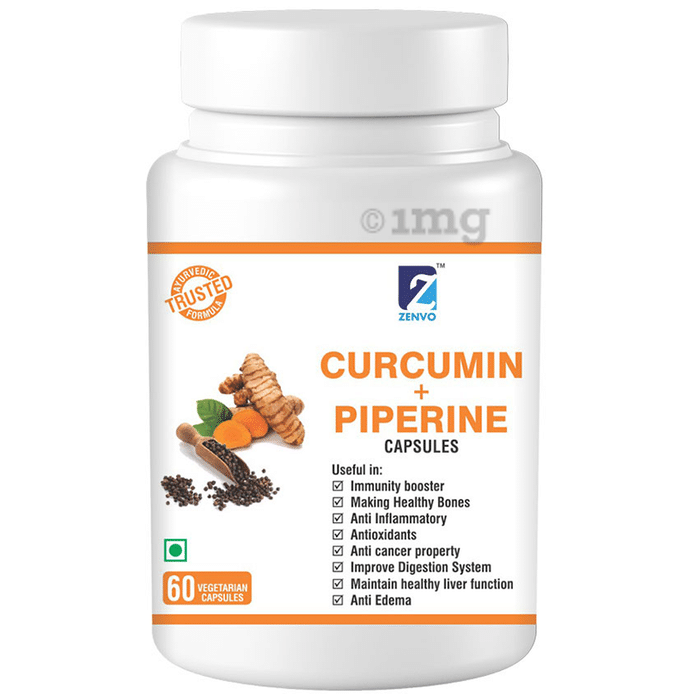 Zenvo Curcumin+Piperine Vegetarian Capsule