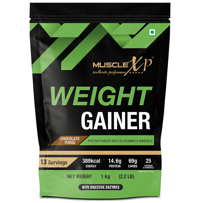 MuscleXP Weight Gainer (1kg Each)   Chocolate Fudge