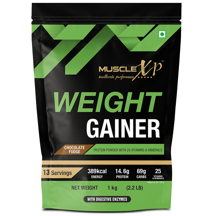 MuscleXP Weight Gainer (1kg Each) Chocolate Fudge