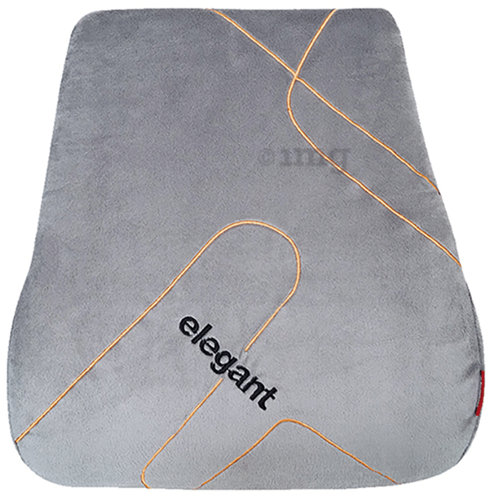 Elegant Fur Memory Foam Slim Full Back Support Grey