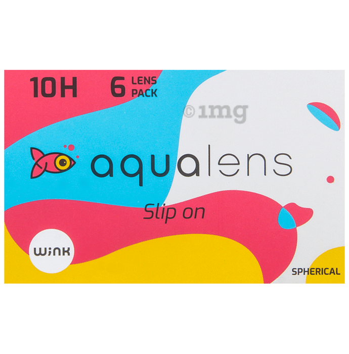 Aqualens 10H Monthly Disposable Contact Lens with UV Protection Optical Power -4.75 Transparent Spherical