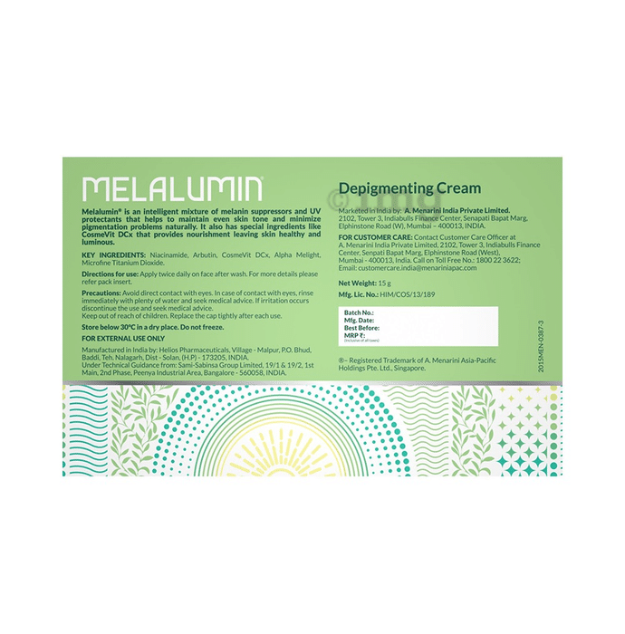 Melalumin cream store