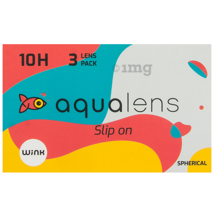 Aqualens 10H Monthly Disposable Contact Lens with UV Protection Optical Power -2 Transparent Spherical