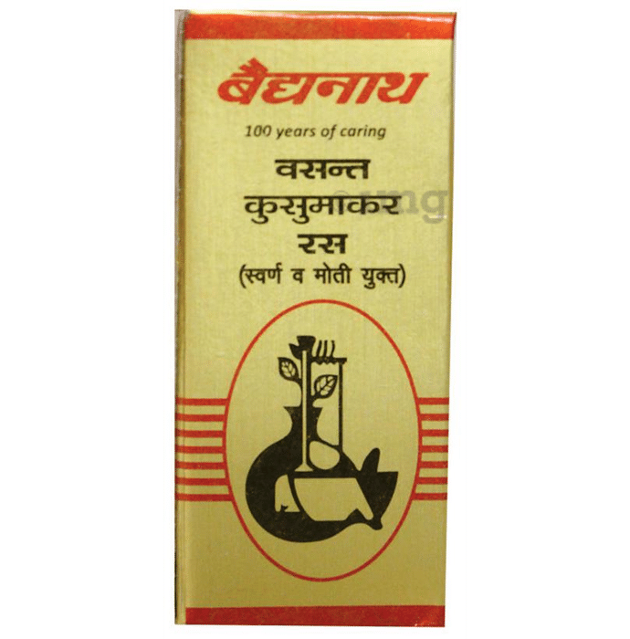 Baidyanath (Nagpur) Vasant Kusumakara Ras (with Gold & Pearl) Tablet | For Vitality, Stamina & Healthy Blood Sugar