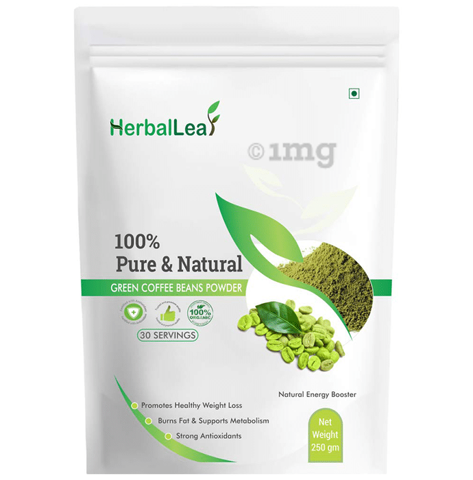HerbalLeaf 100% Pure & Natural Green Coffee Beans Powder
