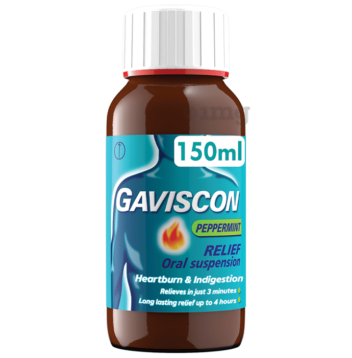 Gaviscon Oral Suspension Instant Relief from Heartburn, Indigestion & Acid Reflux Peppermint
