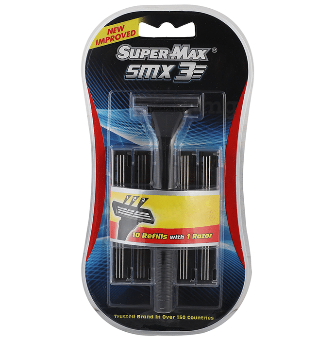Super-Max Smx 3 Shaving Razor with 10 Blade