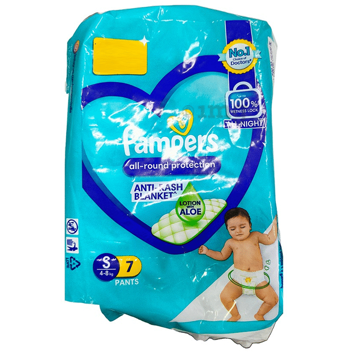 Pampers All-Round Protection Anti Rash Blanket Diaper Lotion with Aloe Vera Small