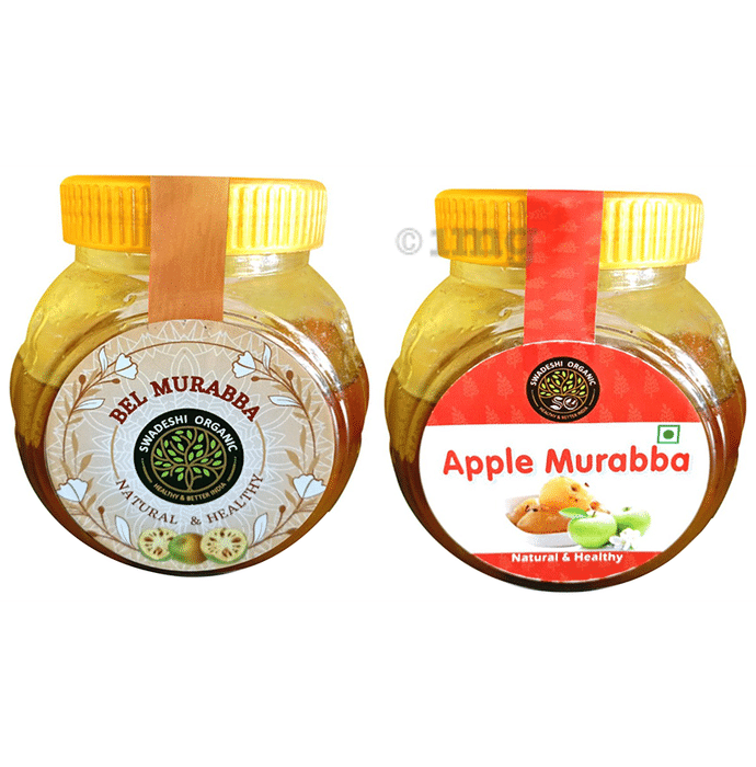 Swadeshi Organic Combo Pack of Bel Murabba & Apple Murabba (1kg Each)