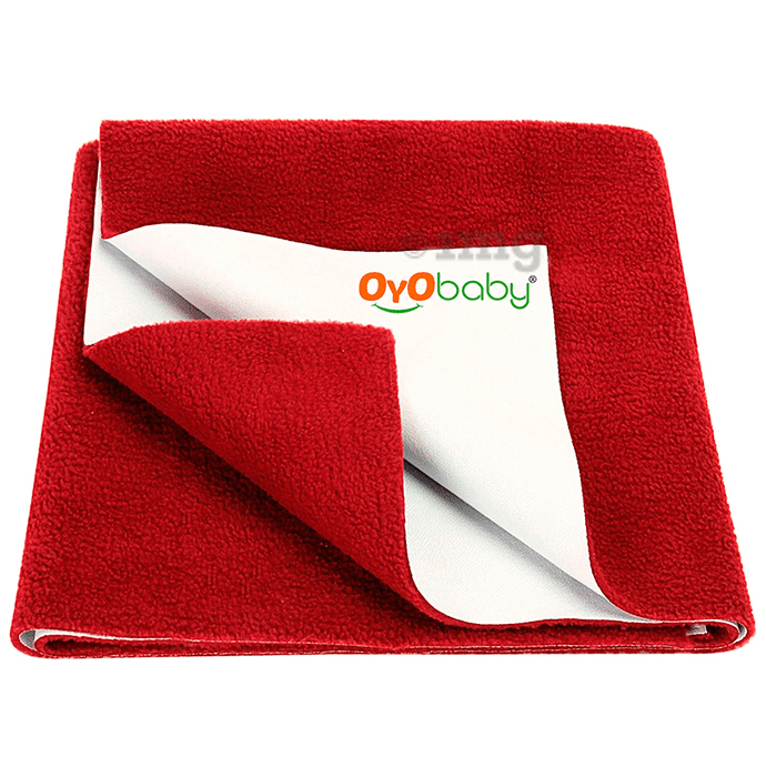 Oyo Baby Waterproof Bed Protector Baby Dry Sheet Medium Maroon