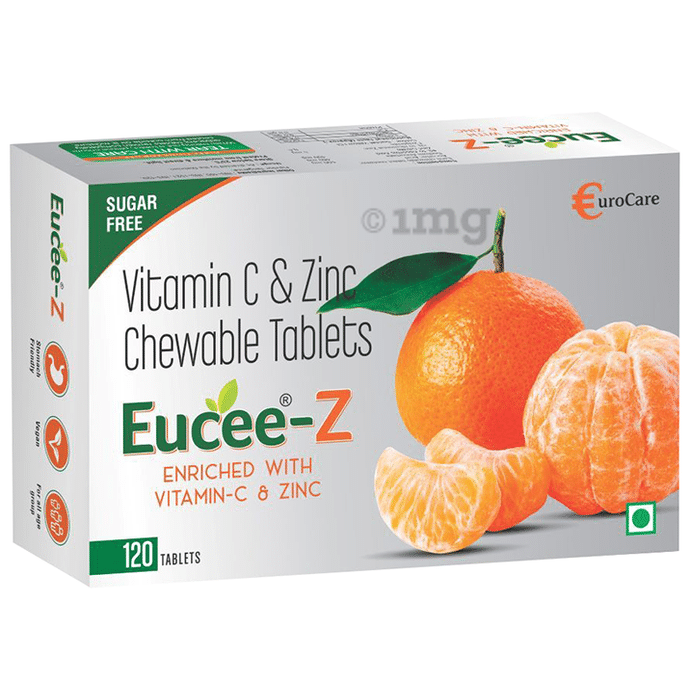Eucee -Z  Vitamin C & Zinc Chewable Tablet Tangerine Sugar Free