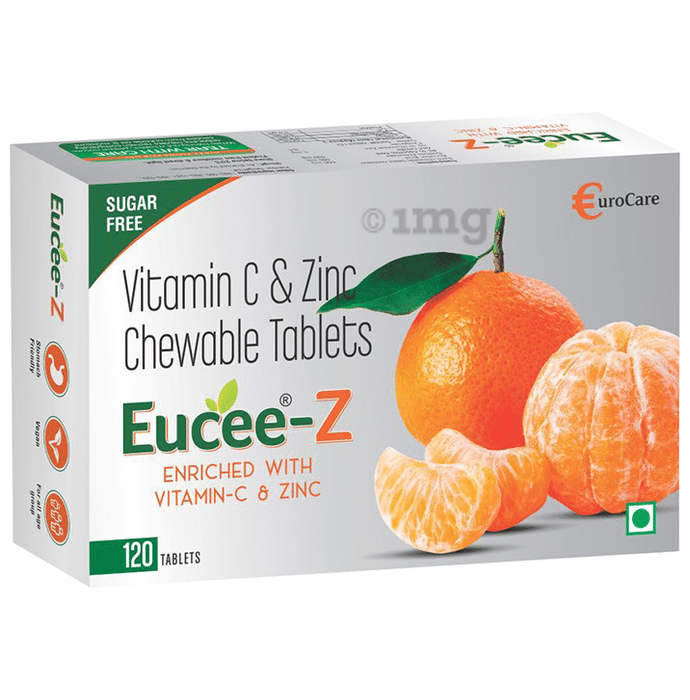 Eucee -Z  Vitamin C & Zinc Chewable Tablet Tangerine Sugar Free