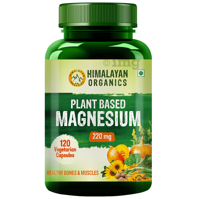 Himalayan Organics Plant Based Magnesium 220mg Vegetarian Capsule
