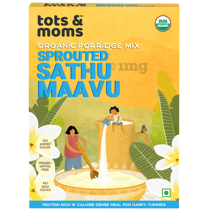 Tots and Moms Organic Porridge Mix 6 Month+ Sprouted Sathu Maavu