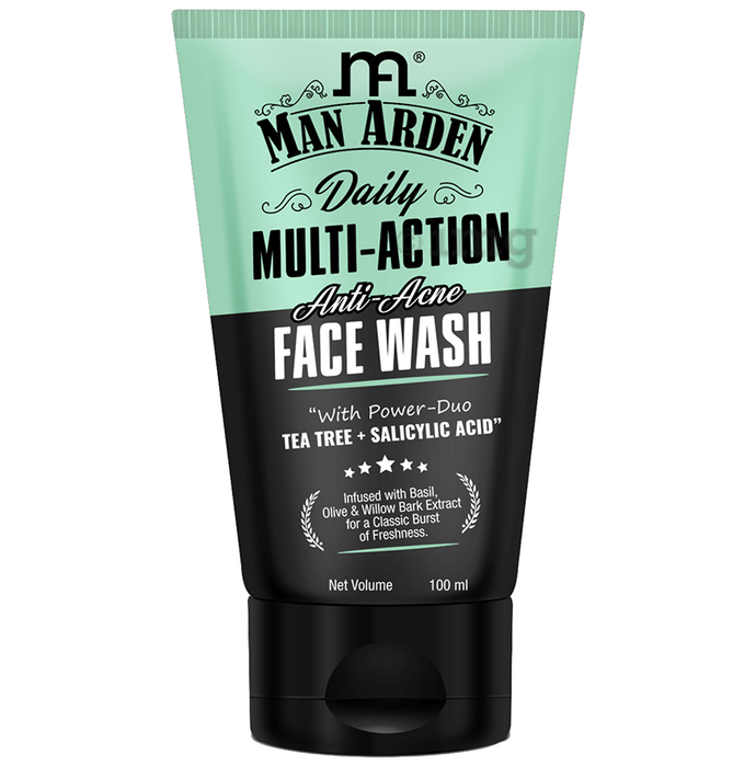 Man Arden Daily Multi-Action Anti Acne Tea Tree + Salicylic Acid for Oily Skin Face Wash