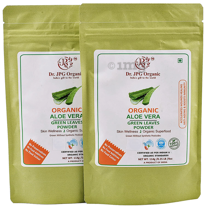 Dr. JPG Organic Aloe Vera Green Leaf Powder (114gm Each)