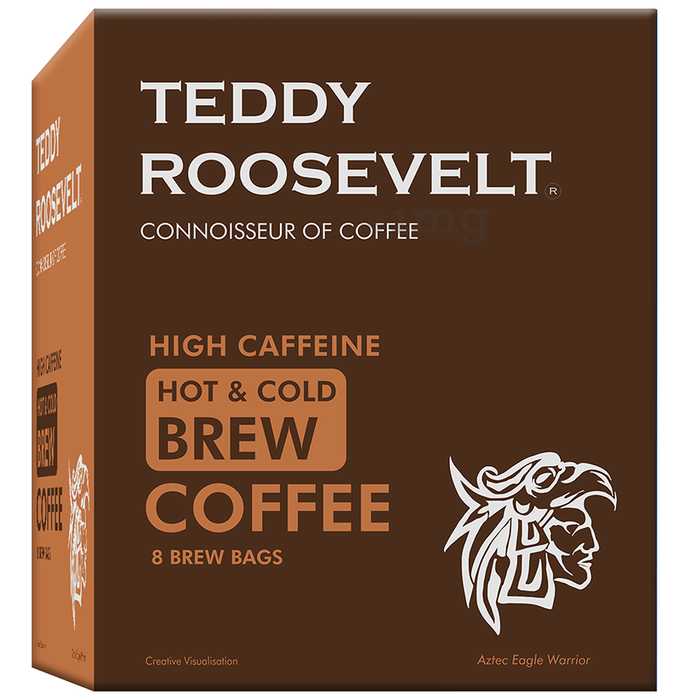 Teddy Roosevelt High Caffeine Coffee Sachet (12.5gm Each) Hot & Cold Brew