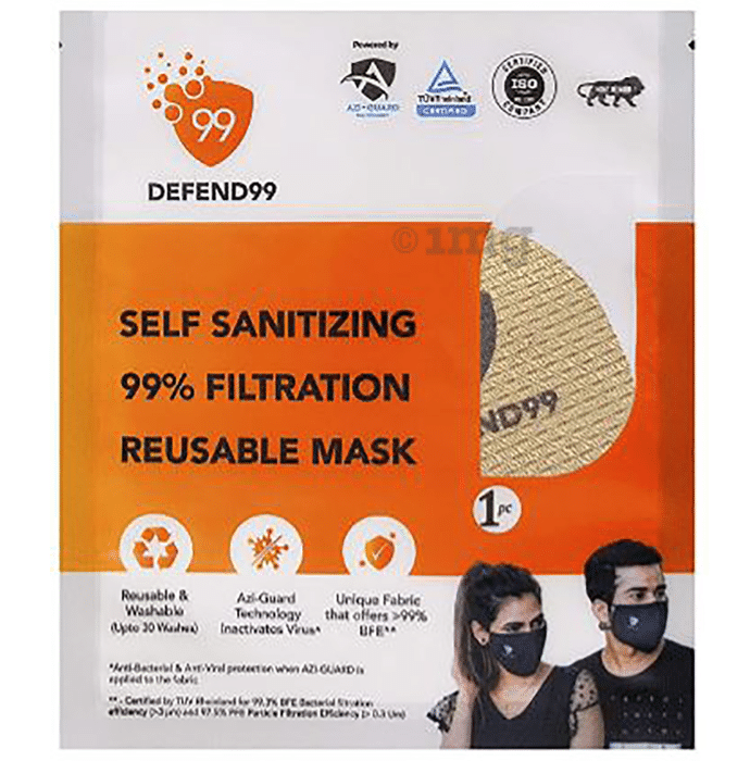 Defend99 Self Sanitizing 99% Filtration Reusable Mask
