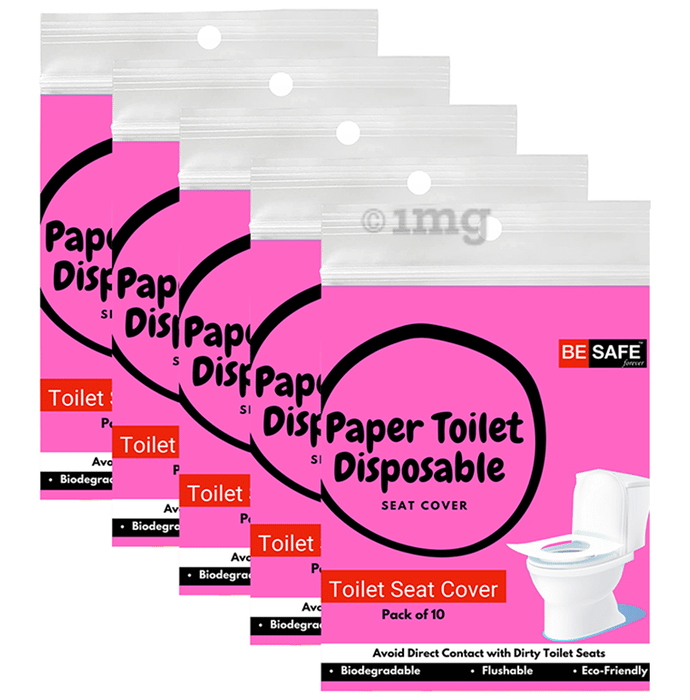 Be Safe Forever Disposable Paper Toilet Seat Cover (10 Each) Pink