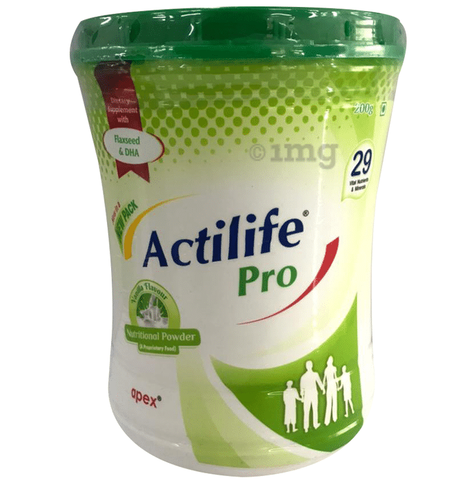 Actilife Pro with Whey Protein, DHA & Flaxseed for Nutrition | Flavour Powder Vanilla