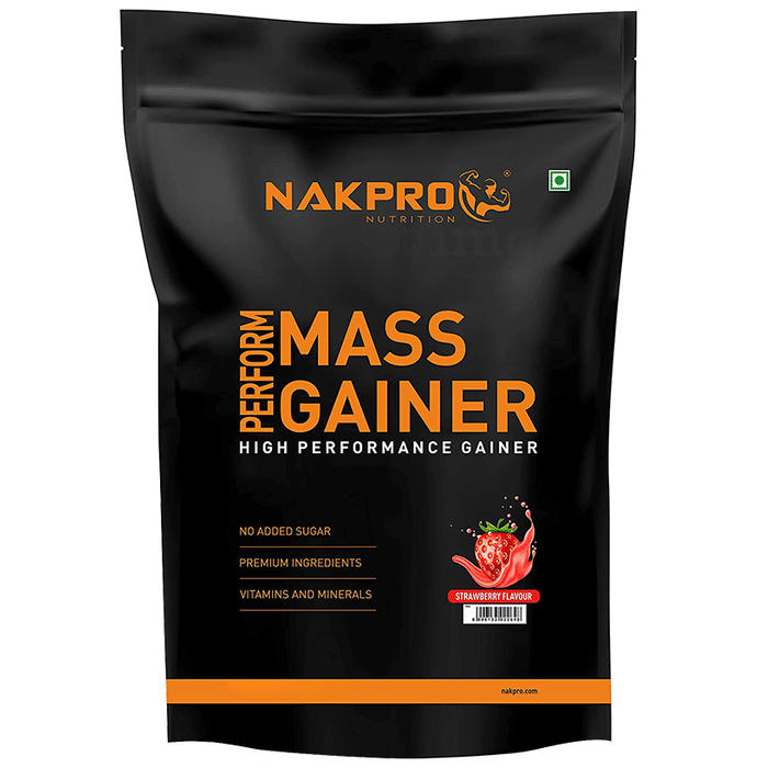 Nakpro Nutrition PERFORM MASS GAINER Powder Strawberry
