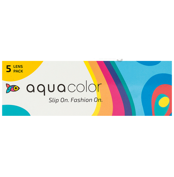 Aquacolor Daily Disposable Colored Contact Lens with UV Protection Optical Power -0.5 Green