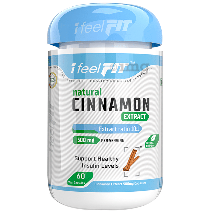 iFeelFIT Natural Cinnamon Extract Ratio 10:1 500mg Veg. Capsule
