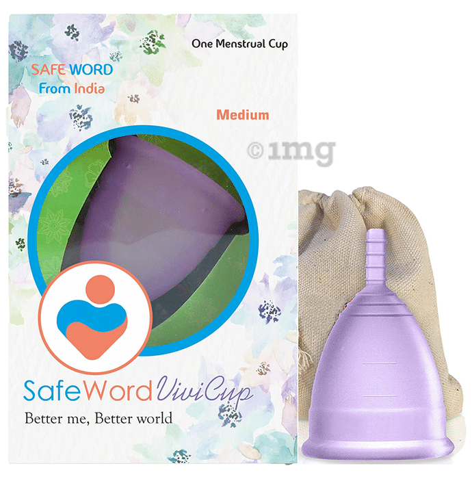 SafeWord Vivi Cup Premium Menstrual Cup Medium Purple