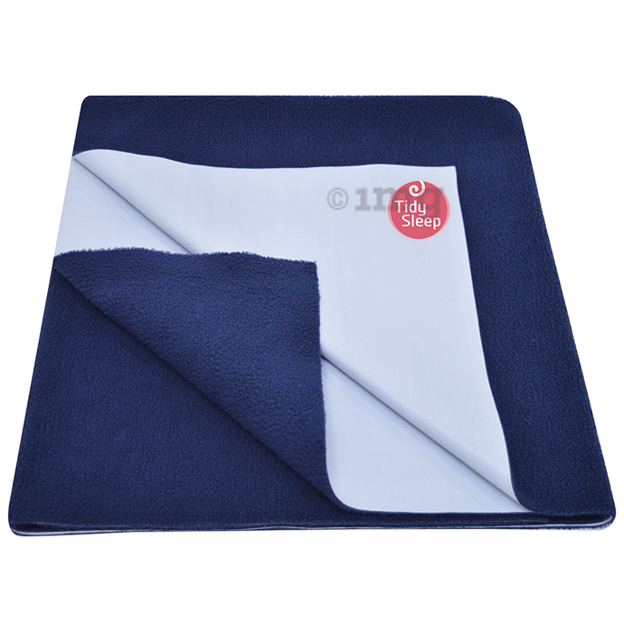 Tidy Sleep Water Proof & Washable Baby Care Dry Sheet & Bed Protector XL Navy Blue